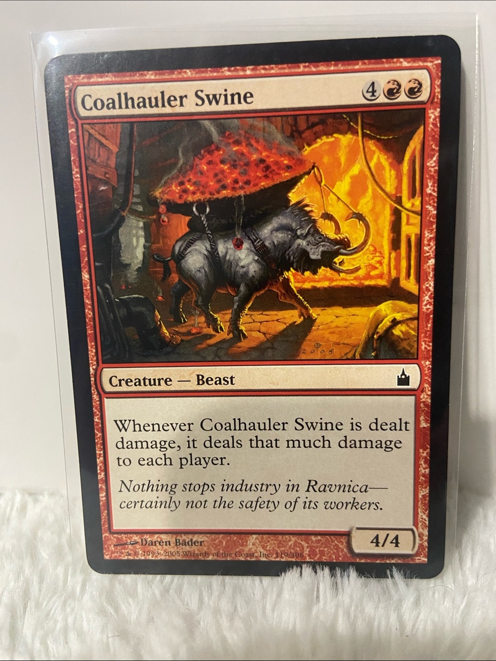 Coalhauler Swine Magic The Gathering Trading Card - Red Creature Beast